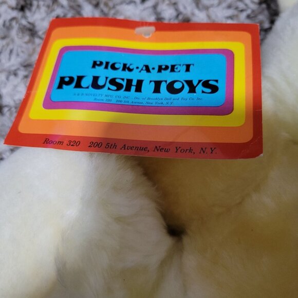 Vintage Teddy Bear 11 inch Plush Pick a Pet Plaid Bowtie Flat Stuffed Animal Toy - Picture 3 of 6